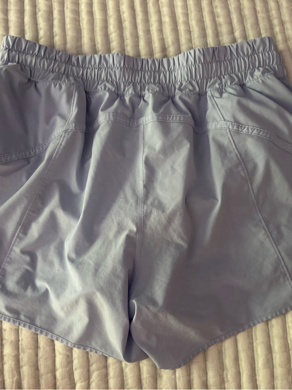 lululemon athletica Light Blue Elastic-Waist Athletic Shorts